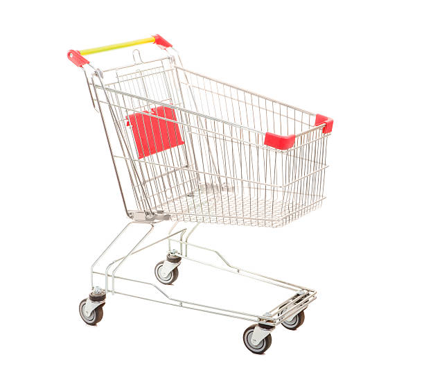 istock Empty Shopping Cart on the White Background. 184981464