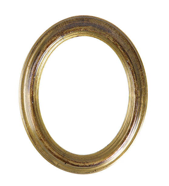 Antique Oval Picture Frame Antique Oval Picture Frame isolated on white. ellipse photos stock pictures, royalty-free photos & images