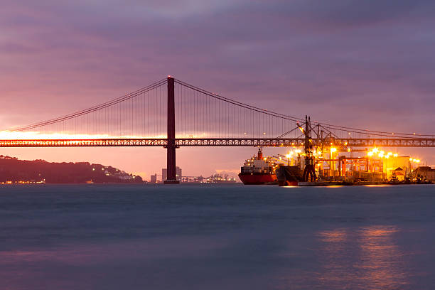 istock View to the bridge during twilight 184982188