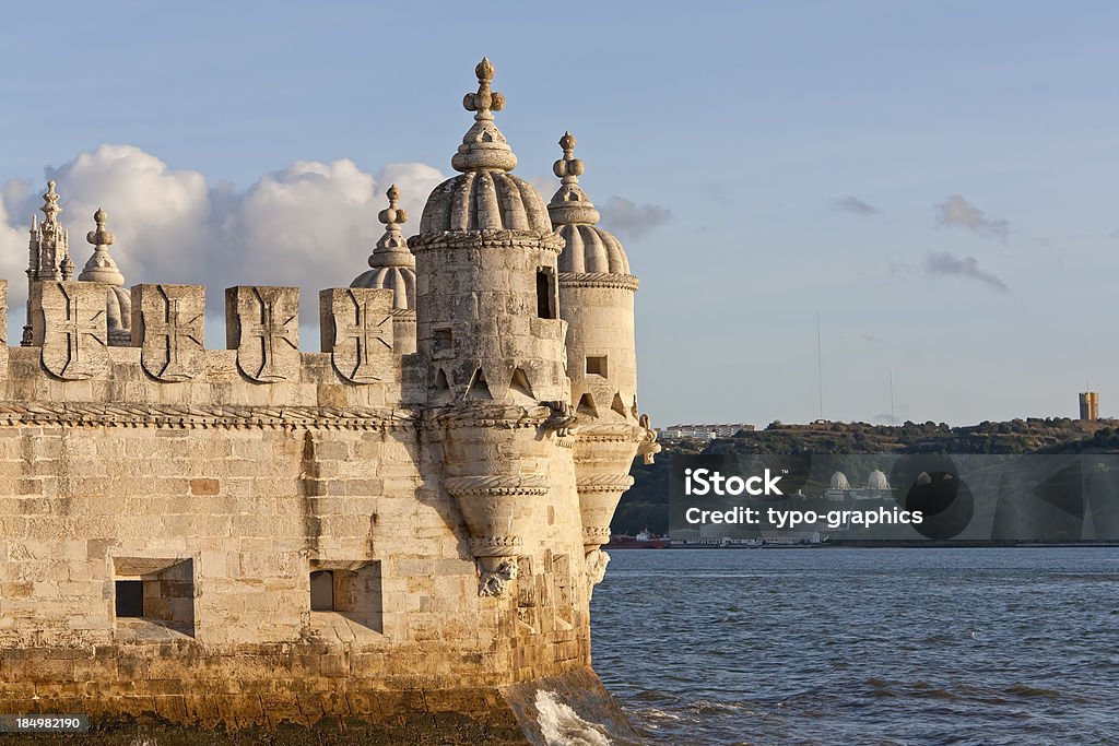 Dettaglio della Torre de Belem, Lisbona - Foto stock royalty-free di Acqua