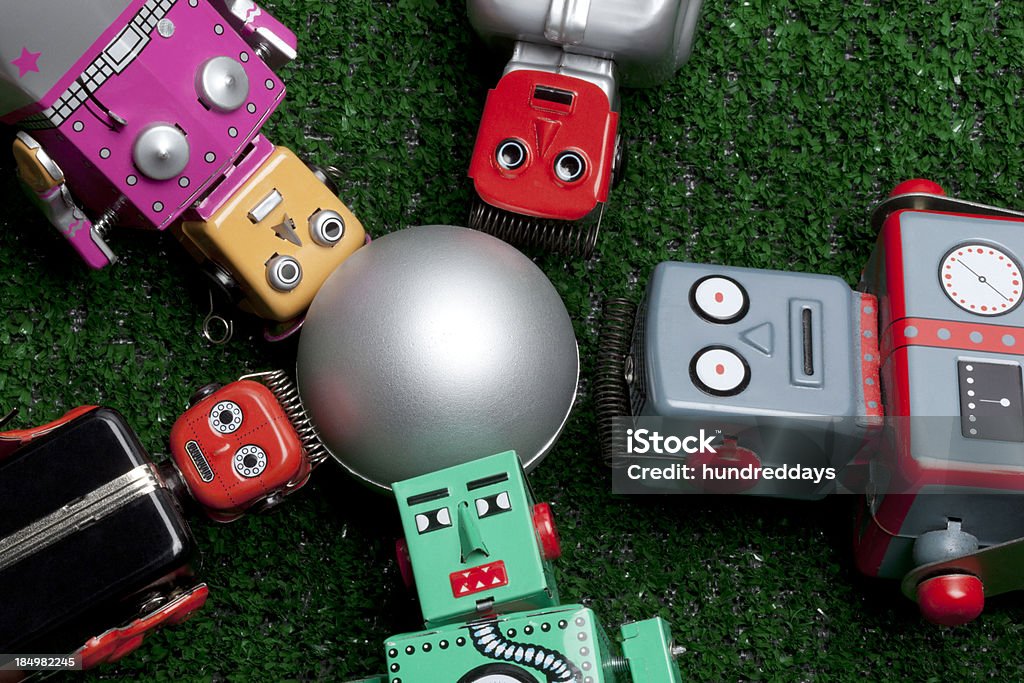 Группа Robot игрушки - Стоковые фото 1950-1959 роялти-фри