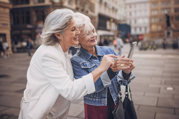 istock Mature women in city 1849823043