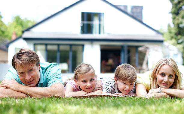Blissful backyard laziness in suburbia