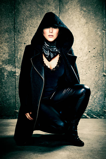 istock Mysterious Woman in Black 184982960