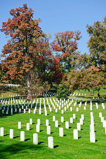 istock Arlington National Cemetery with colorful trees 184983513