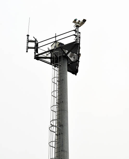 Border Patrol Surveillance Tower "Surveillance tower at the United States and Mexico Border in San Diego,CA.Please see my Border Issues Lightbox!" department of homeland security stock pictures, royalty-free photos & images