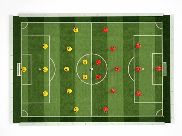 istock Soccer field and players 184983969