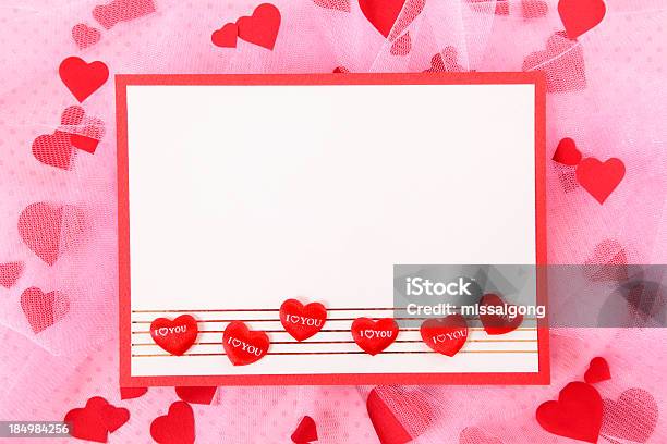 Tarjeta Del Día De San Valentín Foto de stock y más banco de imágenes de Amor - Sentimiento - Amor - Sentimiento, Blanco - Color, Borde