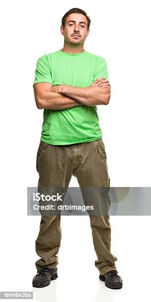 Tough Man Standing With Arms Crossed Stock Photo - Download Image Now - Full Length, Arms Crossed, Front View