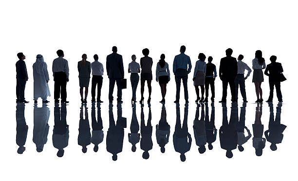 istock Diverse group of business people silhouette. 184984429