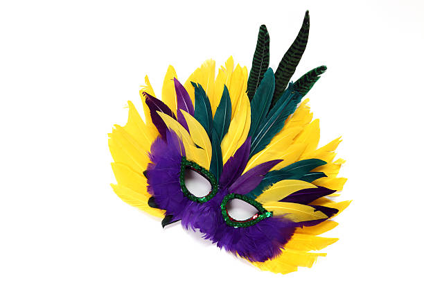 Colorful Feather Mask stock photo