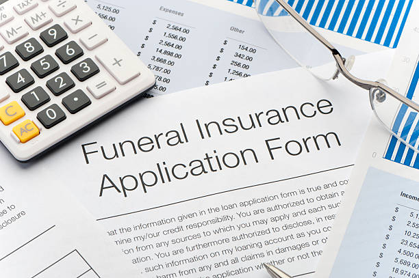 istock Close up of Funeral Insurance application 184985266