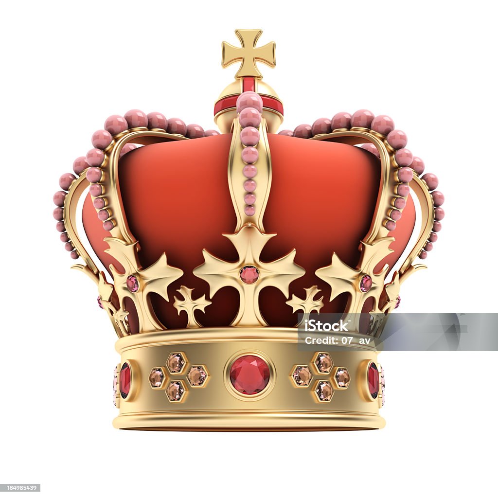 Crown 3d illustration. Clipping path included. Crown - Headwear Stock Photo