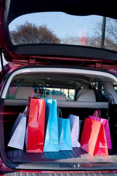 istock Shopping Bags in a Car 184986651