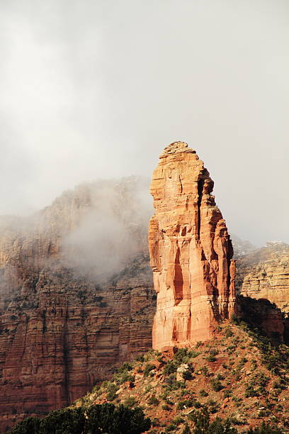 istock Fog Red Rock Pinnacle Sedona Arizona 184986757