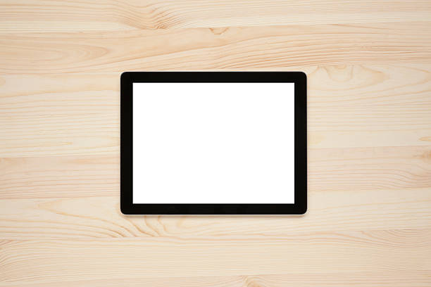 Digital tablet with a blank screen stock photo