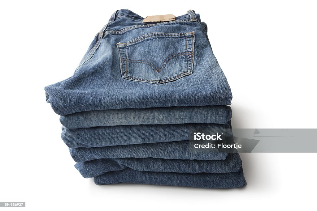 Kleidung: Blue Jeans - Lizenzfrei Gefaltet Stock-Foto