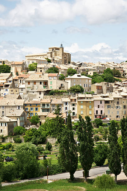 Valensole cityscape.  Alpes-de-Haute-Provence. France. Valensole is the capital of lavender and located in Alpes-de-Haute-Provence department. France. plateau de valensole stock pictures, royalty-free photos & images