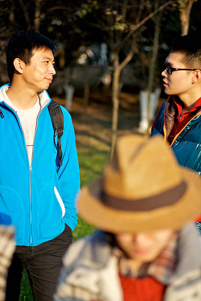 istock Young friends hanging out together 184987608