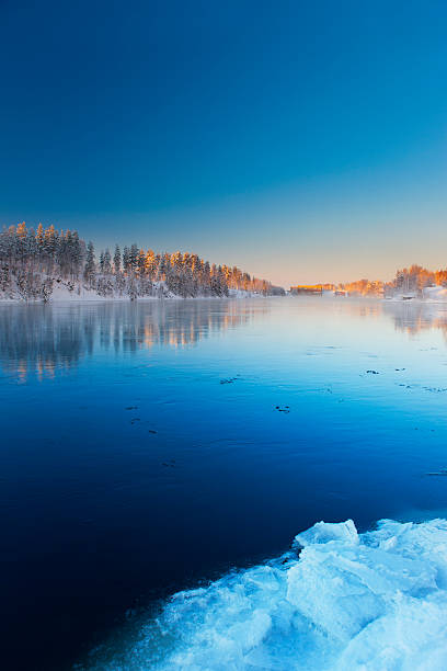 River in Scandinavia stock photo