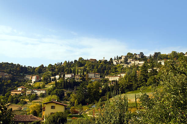 Green district in Bergamo stock photo