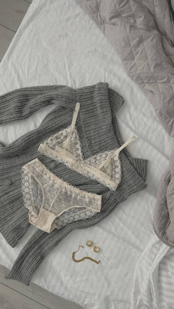 istock Sensual Knitwear: Lace Undergarments and Sweater Chic 1849880124