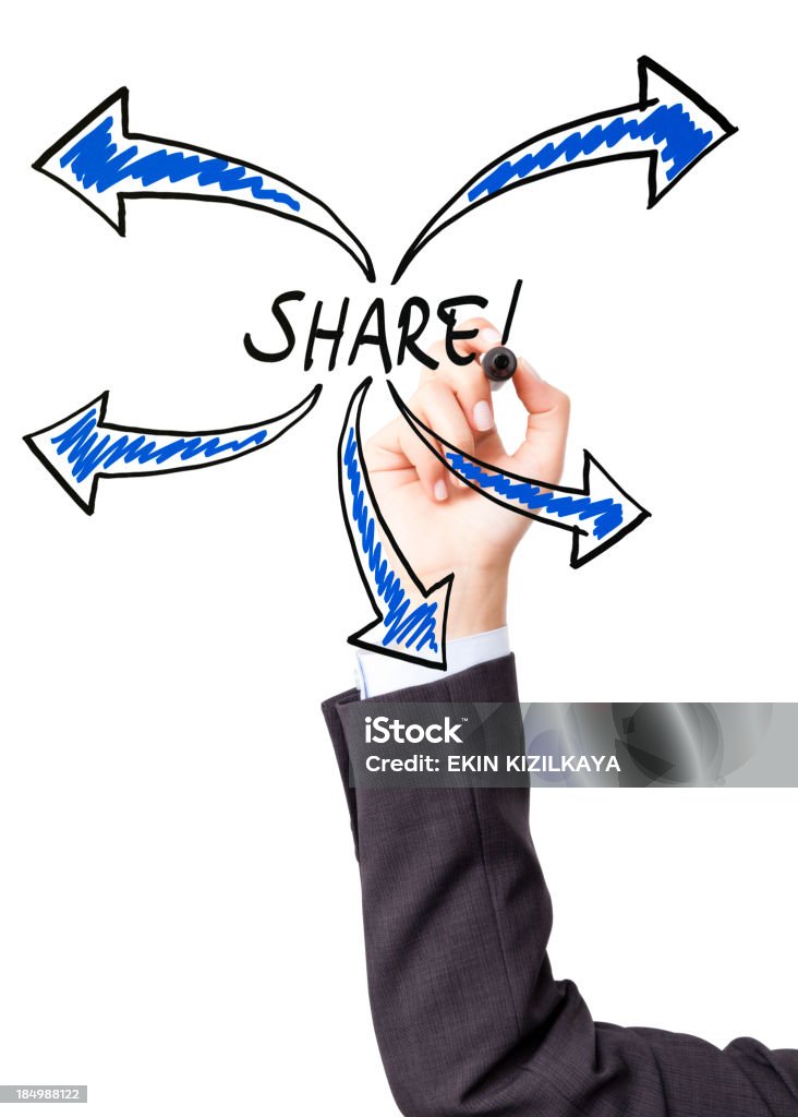 Concepto de compartir en redes sociales - Foto de stock de Amistad libre de derechos