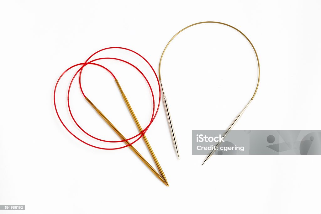 circular knitting needles - Foto de stock de Agulha de Tricô royalty-free