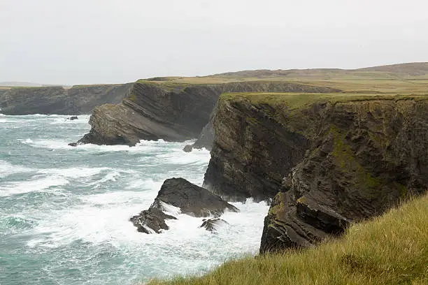 Irish Sea:seascape with cliffs