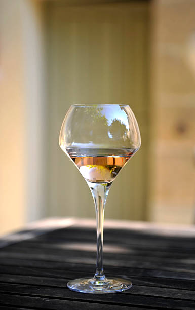 One glass of rosé ! stock photo