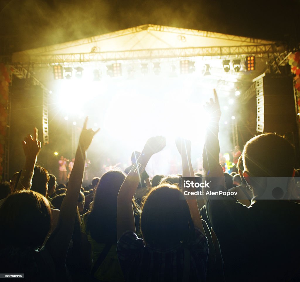 Multitud de conciertos - Foto de stock de Aclamar libre de derechos