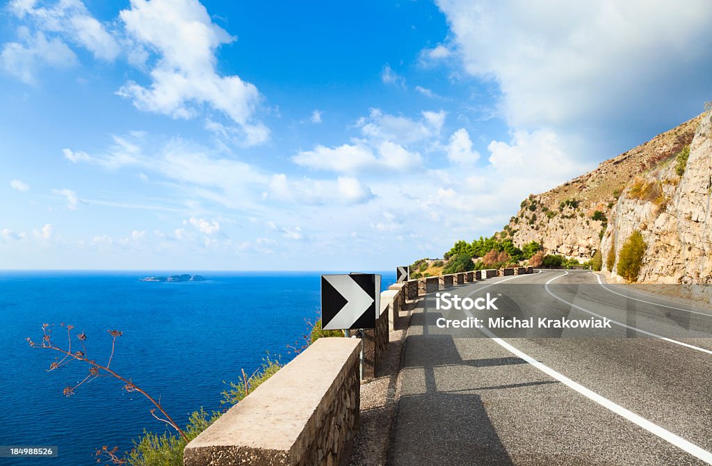 Carretera costera - Foto de stock de Amalfi libre de derechos