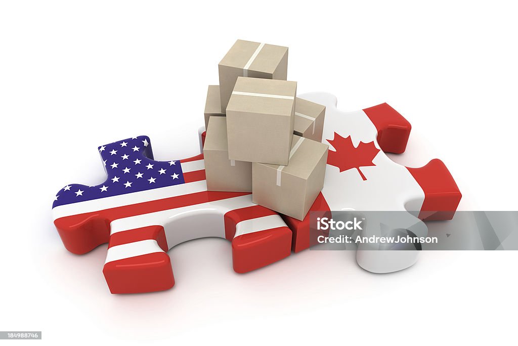 USA Kanada Free Trade Konzept - Lizenzfrei Kanada Stock-Foto