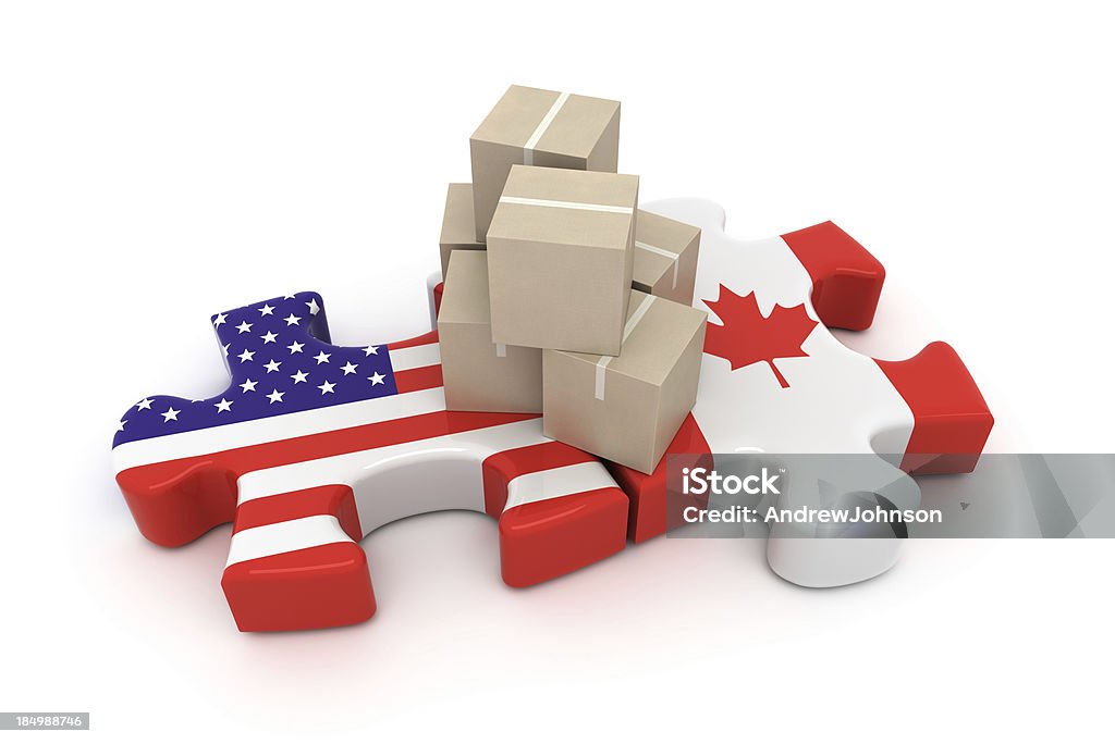 Concept de Commerce des États-Unis et du Canada - Photo de Canada libre de droits