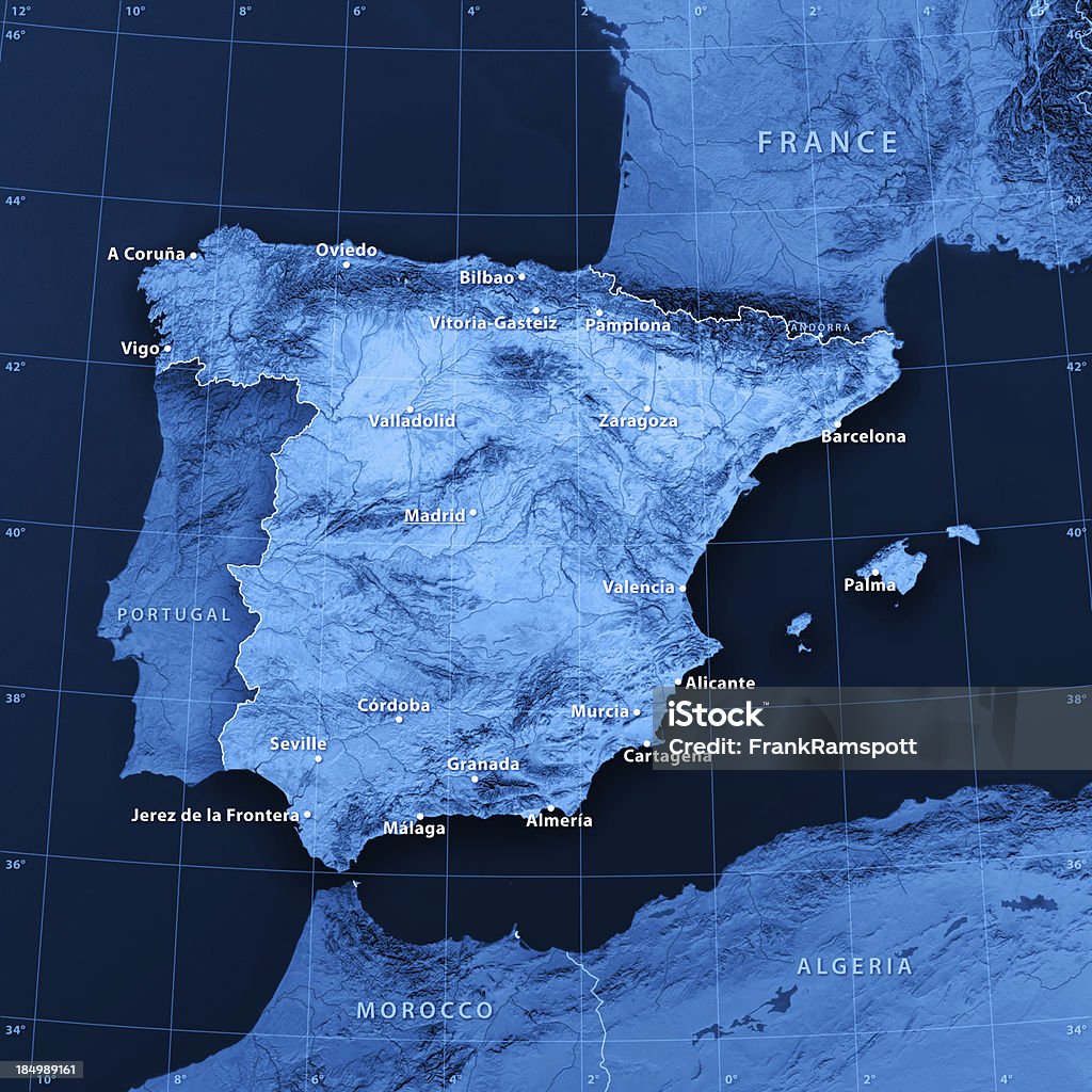Испания города топографические карты - Стоковые фото Балеарские острова роялти-фри