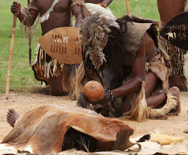 Zulu Death Ritual stock photo