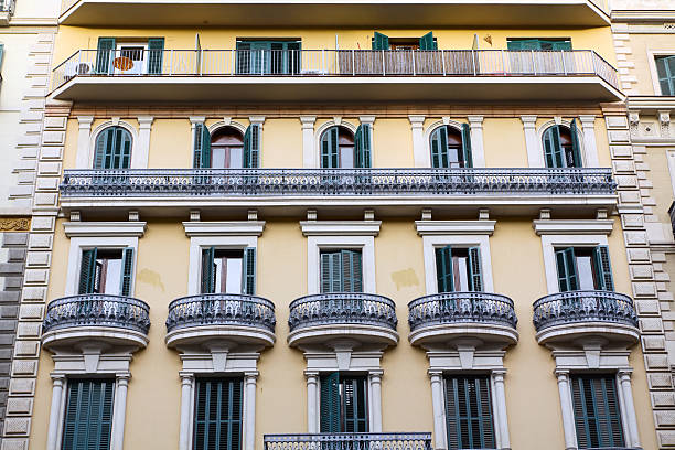 typical old balcony in italy - photo