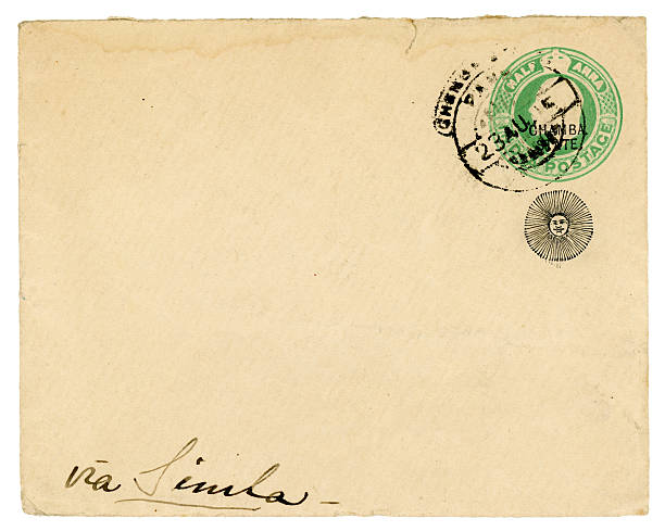 istock Envelope from Chamba State, India, posted 'via Simla' 1915 184990471