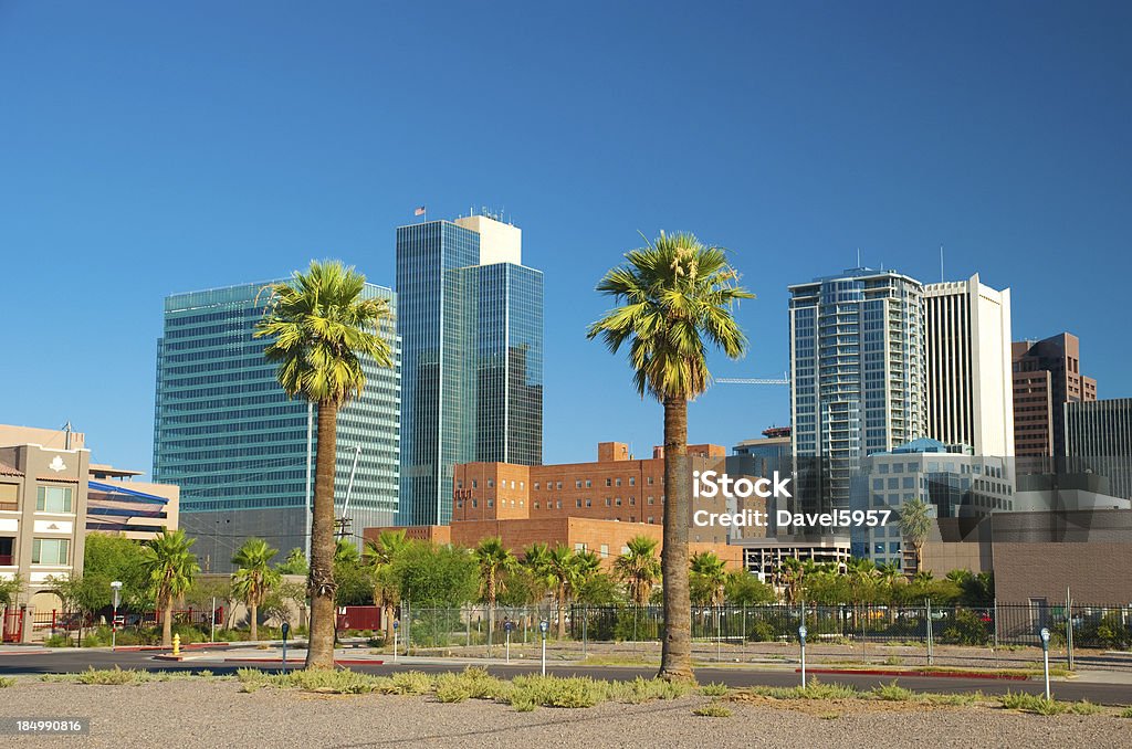 Phoenix Downtown Gebäude und Palmen - Lizenzfrei Phoenix - Arizona Stock-Foto