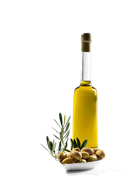 olive oil "Bottle of Olive Oil, Olives and Olive Oil" mediterranean food photos stock pictures, royalty-free photos & images