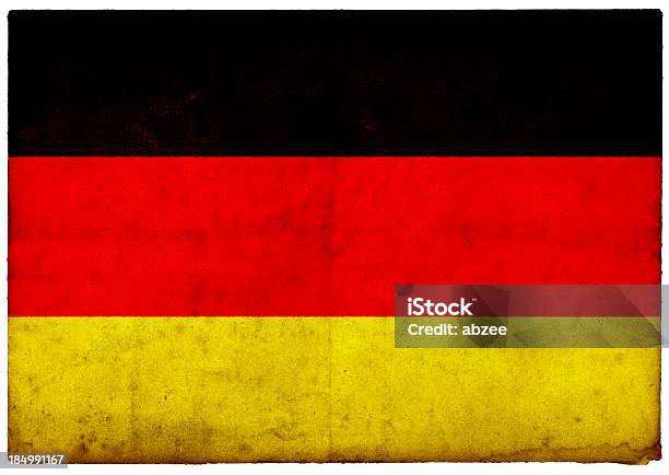 Grunge Flaga Niemiec Na Szorstkie Krawędzie Stary Kartka Pocztowa - zdjęcia stockowe i więcej obrazów Flaga