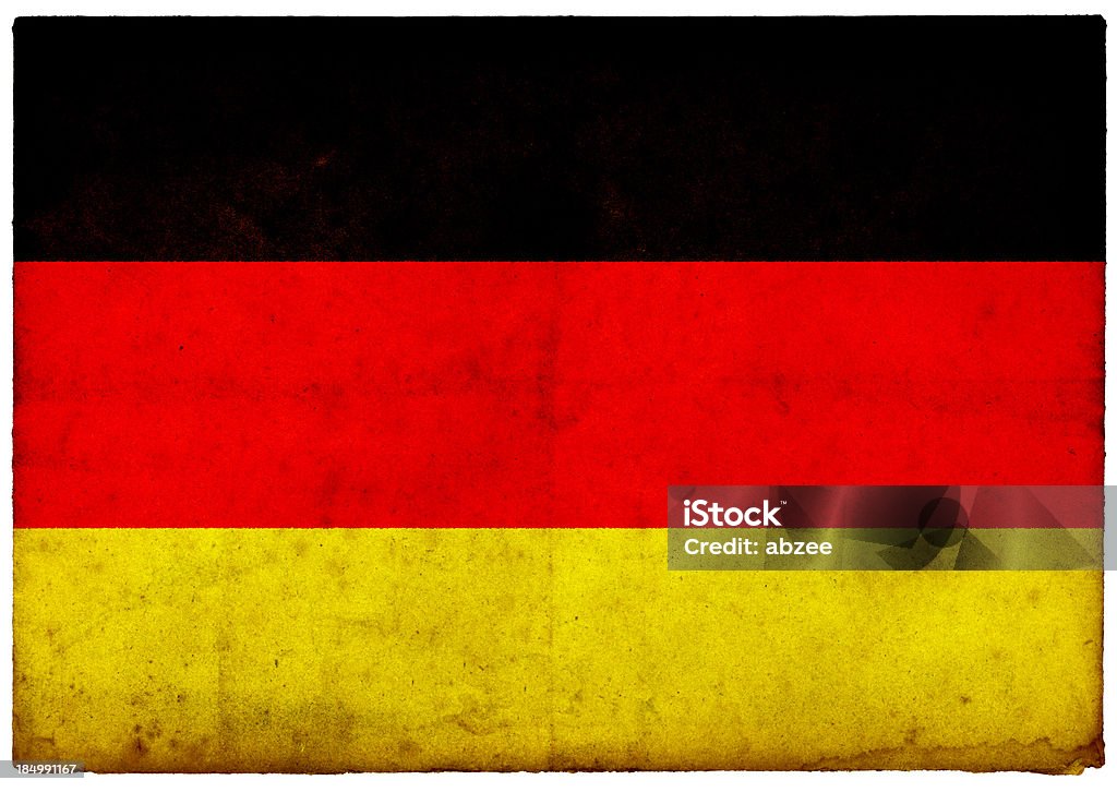 Grunge bandeira alemã no rústico posicionou antigo cartão postal - Foto de stock de Alemanha royalty-free