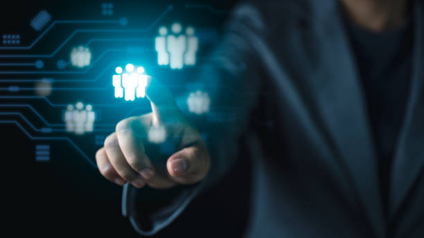 istock Corporate Innovation Virtual Screen Empowers Business Woman in HR Management 1849914334