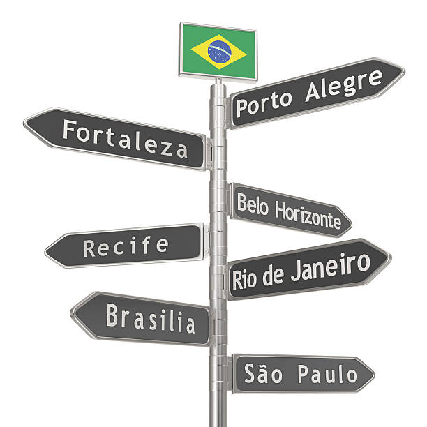 istock Blank Signpost - Brazil Cities 184991520