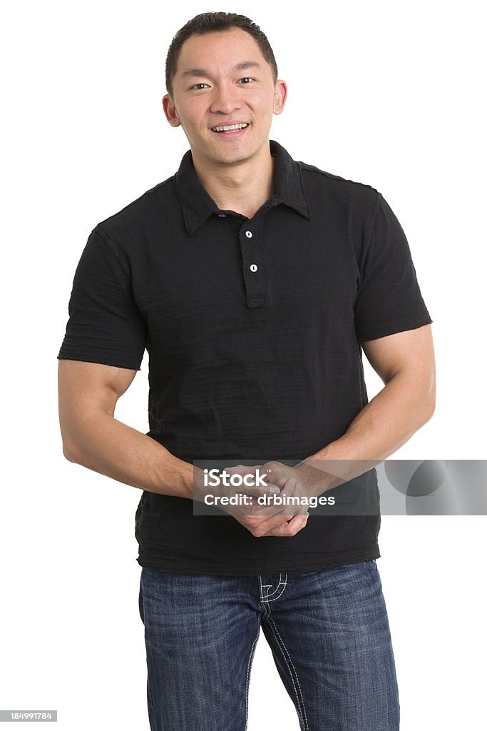 陽気な男性で留められた手 - ポロシャツのロイヤリティフリーストックフォト