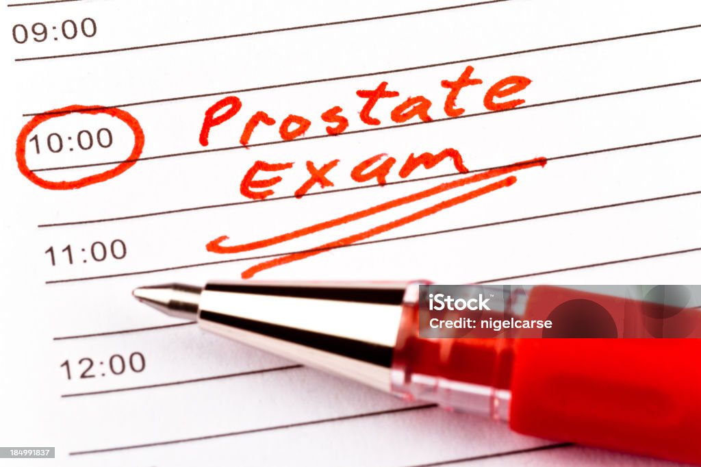 Lembrete para exame de próstata nomeação - Royalty-free Agenda Pessoal Foto de stock