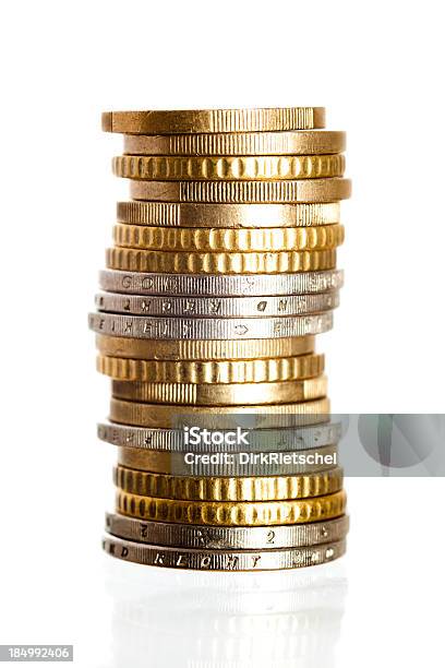 Münzen Stockfoto und mehr Bilder von Gestapelt - Gestapelt, Euro-Geldmünze, Cent-Symbol
