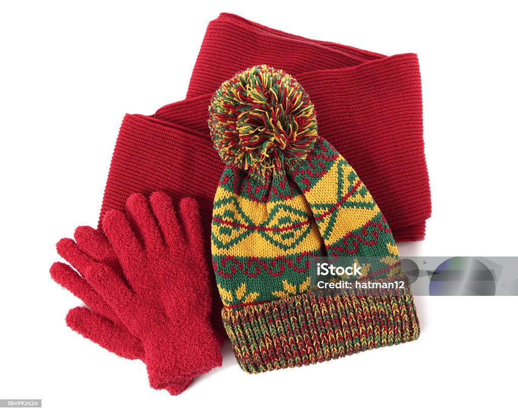 Gorro de invierno, bufanda y los guantes - Foto de stock de Guante libre de derechos