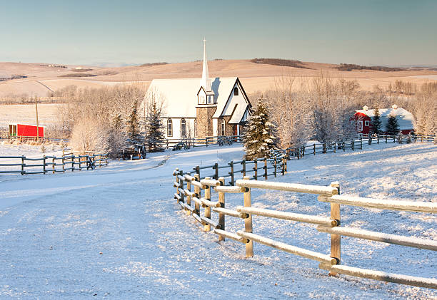 istock Country Church in Winter 184992657