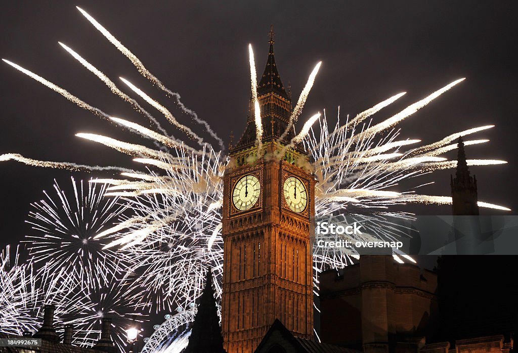 London la medianoche - Foto de stock de Año nuevo libre de derechos
